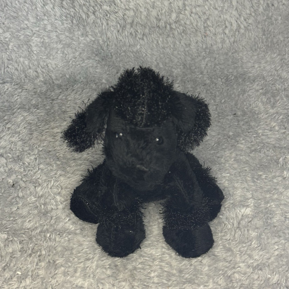 Ganz Lil Kinz Black Poodle Dog Puppy Plush 6" Stuffed Animal Toy No Code